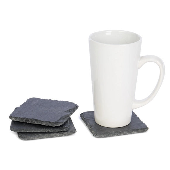 Set Of 4 Square Slate Coasters